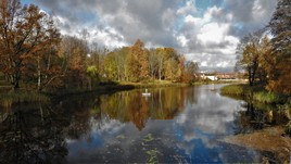 Озеро Лангер осенью