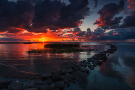 Закат над Куршским заливом